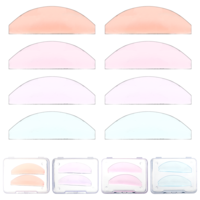8 Pcs Flat Lash Lift Shields Lash Lift Pads Glueless & Super Sticky Silicone Pads Sticky Glueless Lashes Lifting Shield for Easy Korean Lashes Lifts (Colorful)