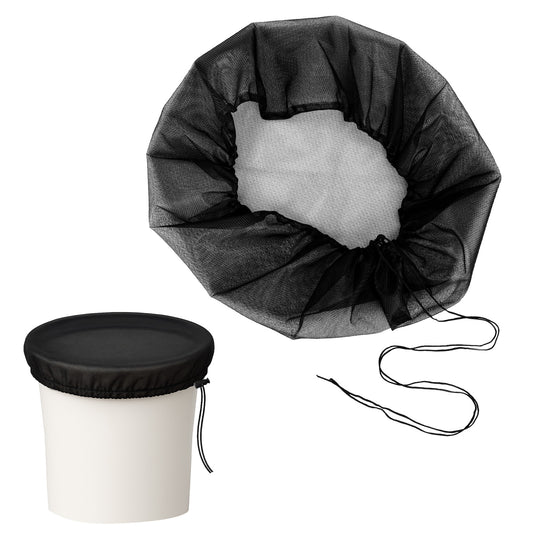 Rain Barrel Net Cover Mesh Cover for Rain 95 cm Adjustable Rainly Barrel Covers Water Butt Covers Mesh for Outdoor Garden Rain-Buckets