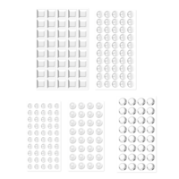 204 PCS Bump Dots for Visually Impaired, Adhesive Dot Silicone Braille Stickers, Assorted Styles Bump Dots for Blind People with Low Vision, Mixed Sizes Tactile Stickers for Elderly, Blind