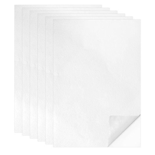6PCS A4 Sticky Water Soluble Embroidery Stabilizer Paper, Stick and Stitch Embroidery Stabilizer Print or Draw Stabilizer, Backing Transfer Paper Film Wash Away for Hand & Machine Embroidery