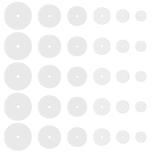 Styquenzer Clear Piercing Disc for Piercing Bump Silicone Healing Non Pull Piercings Discs Pressure Silicone Earrings Clear Disc Pads for Keloids Healing Pads, 30Pcs 3mm/5mm/7mm/9mm/12mm/14mm