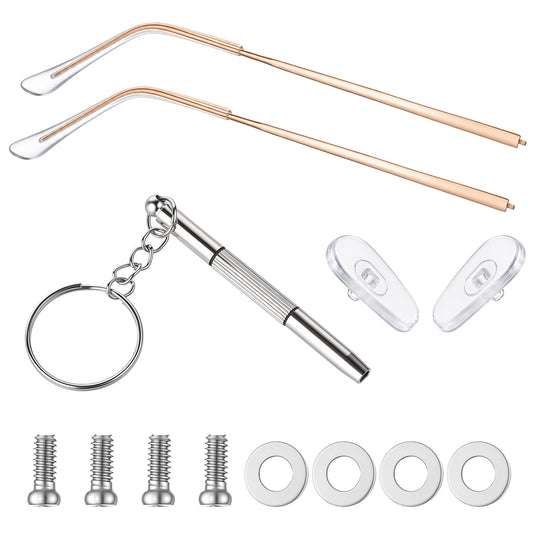 Glasses Arm Replacement Temple, Metal Silver Thin Eyeglass Legs
