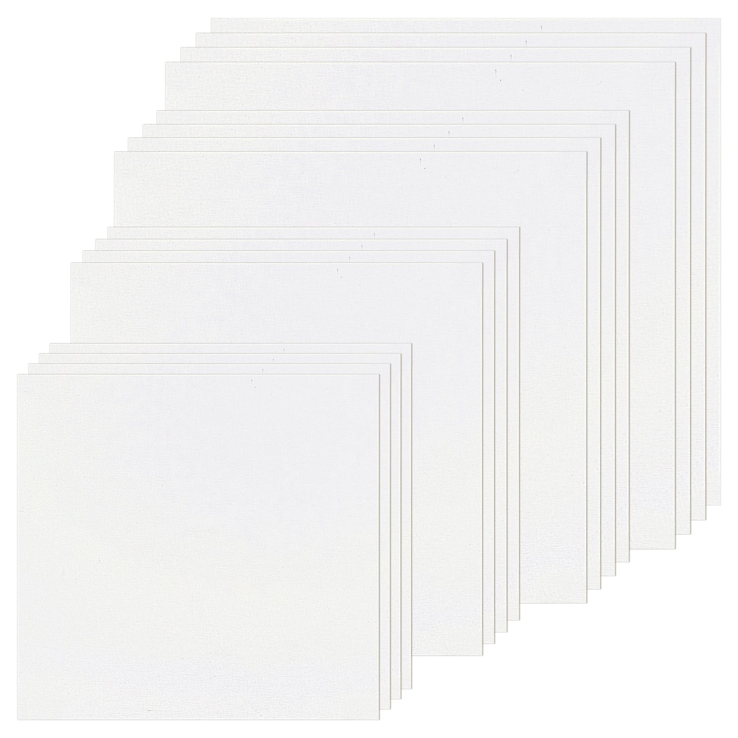 16 PCS White Embroidery Fabric, Natural Cotton Embroiderys Fabrics Pre Cut White Natural Cotton Embroiderys Cloth Fabrics Fabric Squares for Embroidery Garment Craft (4 Sizes,6 to 12 Inch)