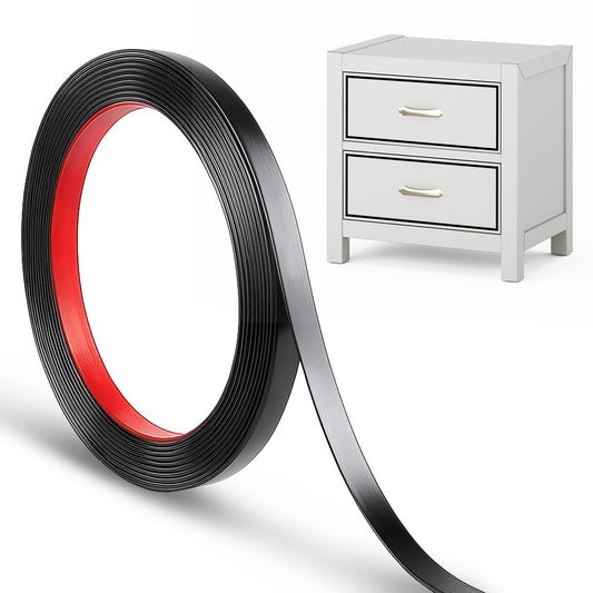 16.4ft Black Flexible Moulding Trim, Peel and Stick Trim Self-Adhesive Decorative Edging Strip Waterproof Peel and Stick PVC Mirror Frame Trims for Tile, Wall, Mirror, Ceiling, Floor, Panel, Cabinet