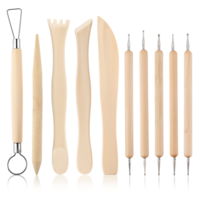10 Pack Clay Tools Set Clay Modelling Tools Polymer Clays Tool Ceramic Clays Pottery Set Pottery Tool Kit for DIY Art Crafts Sculpting Modeling Shaping Carving and Dotting