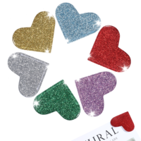 Leather Heart Bookmark 6pcs Glitter Corner Page Book Marks for Women Book Accessories for Teachers Students Book Reading Lovers Handmade Book Reading Gifts for School Office Home Supplies
