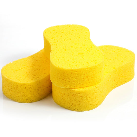 4 Pcs Car Wash Sponges, Car Sponges for Washing Large Cleaning Sponge All Purpose Large Sponge for Cleaning Dishes, Tile, Bike, Easy Grip-Sponge for Kitchen, Bathroom, Household