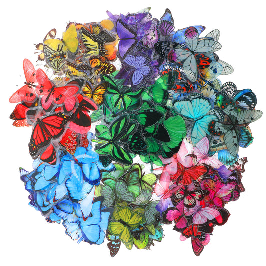 320 Pcs Butterfly Stickers, Realistic Transparent Butterflies Stickers Self-Adhesive Resin 3D Butterfly Stickers Decals for Scrapbooking Journaling Stickers Supplies for DIY Crafts