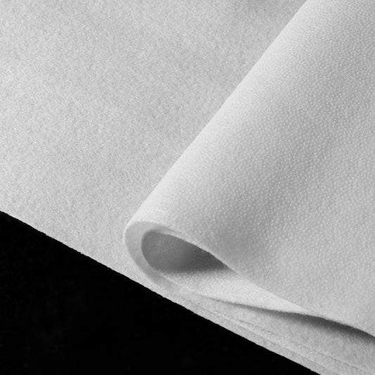 Fusible Interfacing Fabric for Sewing, 35 Inches X 1 Yard Iron-On Fusible Fleece Interface White One-Sided Iron on Interfacing Medium Weight for Sewing Quilting Iron-On Apparels Home Decor