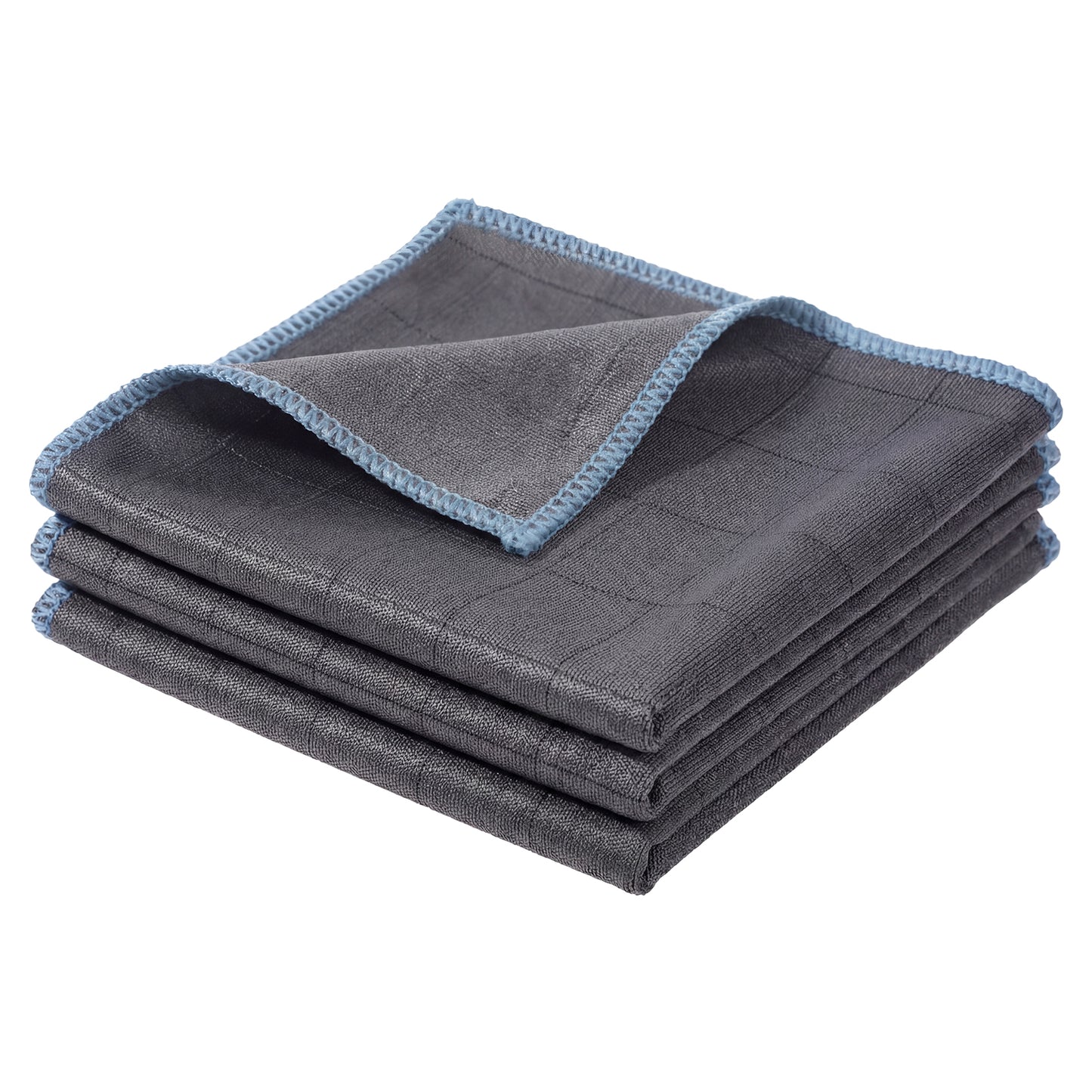 SynHHergyx Microfiber Cleaning Cloth, 3 Pcs 12" x 12" Window Glass Cleaning Cloth Lint Free Quickly Clean Windows, Glasses, Windshields, Mirrors, Car for Home Kitchen Bathroom
