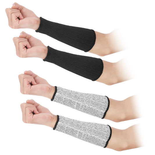 2 Pairs Cut Resistant Sleeve Protective Sleeves for Arms, Thin Skin Arm Protection Sleeves, 7.87 Inches Forearm Protectors for Bruising with No Finger Holes, Heat Resistant Sleeves for Men Women