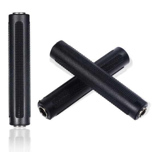 4Pack 1/4 Inch TRS/TS Coupler, 6.35 mm Female to Female Audio Connector TRS Stereo TS Mono Jack Connector Extension Jack Stereo Adapter Joiner for Amplifier Speaker Guitar Sound Microphone Tuner