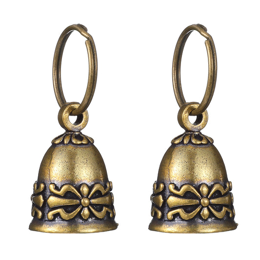Psyqtsuary 2 Pcs Cat Bells for Collar Copper Collar-Bells for Small Pets 0.7 inch Brass Cat Collar Charms Retro Craft Bells Anti-Lost ID Tags for Kitten Puppy Outdoors