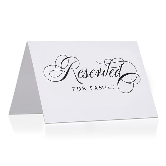 20 Pcs Reserved Table Signs, Reserved Table Tent Card for Wedding, Double Sided Reserved Seating Signs Tented Tables Place Cards for Party Restaurant Reception (6" x 4")