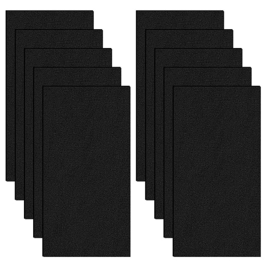 10 Pcs Nylon Repair Patches 20 x 10 cm Self-Adhesive Fabric Patch Waterproof Lightweight Repair Tape for Clothing Down Jacket Tent(Black)
