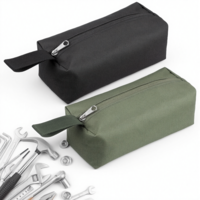 Tool Pouch Bag 2 Pack Tool Bag Zipper Pouch Multi-Purpose Canvas Tools Pouchs Zipper Bags for Organizer Storage Various Electrician Tools(Black,Green)