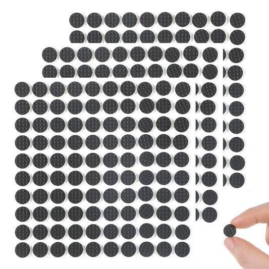 300 PCS Non Slip Furniture Pads, 10mm Self-Adhesive Furniture Feet Floor Protectors Felt Pads for Chair Legs, Anti Slide Furnitures Hardwood Floor Protector Keep Furnitures in Place, Black