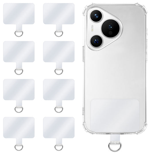 KALIONE 8Pcs Universal Phone Tether Tabs Lanyard Tab, Clear Phone Strap Tether Tab Patches Cell Phones Case Patch Pad Safety Drop Protection