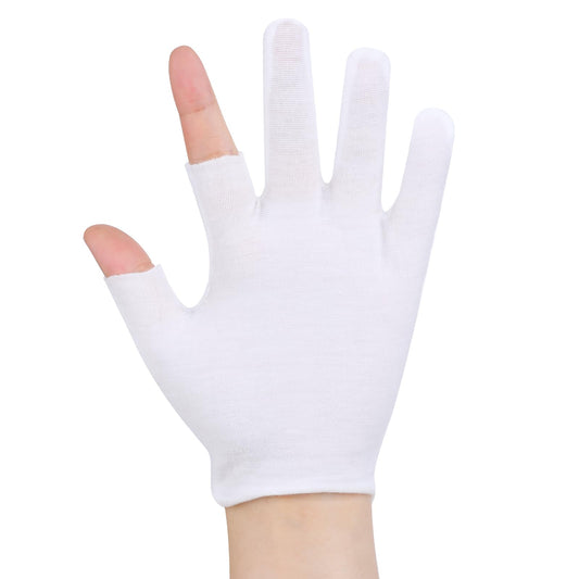 4 Pairs Cotton Gloves for Sleeping Touchscreen Cotton Gloves for Dry Hands Cotton Gloves White Cotton Moisturizing Gloves Cotton Gloves for Sleeping for Men and Women