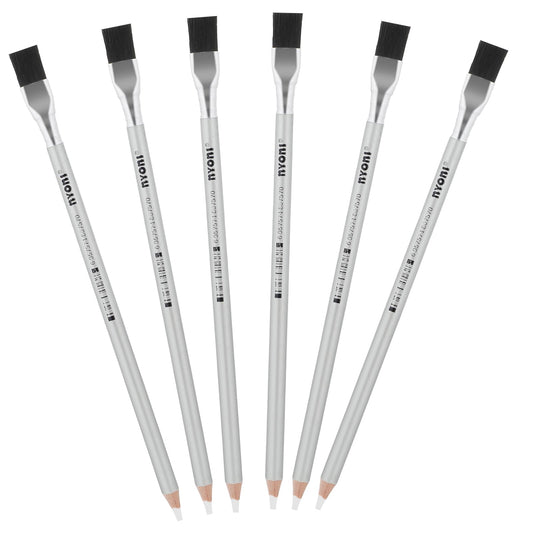 3 Pack Detail Eraser Pencil with Brush for Artists Art Eraser Pen for Charcoal Drawing Sketching, Pencil Brush Eraser to Add Highlights for Sketching, Art Supplies