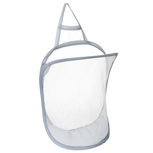 Mesh Hanging Laundry Hamper Space-Saving Laundry Bag Small Hanging Clothes Hamper Baskets Mesh Collapsible Door Laundry Hamper for Home, Hotel, Travel, Camping