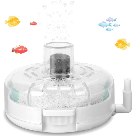 KALIONE Small Aquarium Filter, Mini Aquarium Sponge Filter, Small Filter for Fish Tank, Transparent Turtle Tank Filter, Small Fish Tank Water Filter for 2-6 Gallon Aquarium Betta Fish Tank
