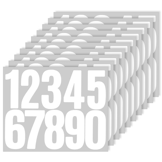 100 PCS Number Stickers Self Adhesive Mailbox Numbers Vinyl House Address Stickers 3 inch Apartment Door Address Number 0-9 Numbers Sticker Large Numbers Adhesive Mailbox Signs Number (white)