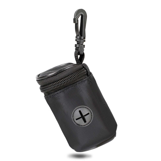 KALIONE Dog Bag Dispenser Holder, Dog Poop Bag Holder for Leashes, Dog Waste Bags Holder with Clip, Dog Food Storage Bag, Portable Pet Poop Bag Holder for Outdoor Walking Dog Pets Accessories, Black