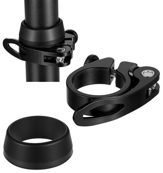 Bike Seat Post Clamp and Silicone Dust Cover, Aluminium Alloy