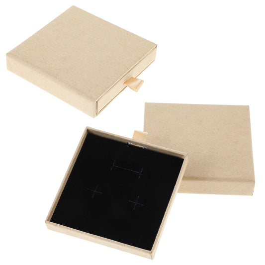 KALIONE 2 Pack Small Gift Boxes, 8x8x1.85cm Cardboard Jewelry Boxes Small Cardboard Jewelry Boxes Gift Boxes Jewelry Organizer Box Jewelry Boxes for Bracelets Earrings Necklaces Ring Jewelry Gift