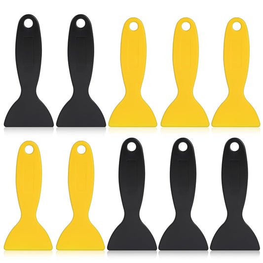 10 Pieces Plastic Scraper Air Bubble Remover Flexible Resin Scraper Putty Knife Paint Scrapers Sticker Installation Tool for 3D Printing Resin Removal Patching Spackling Decal