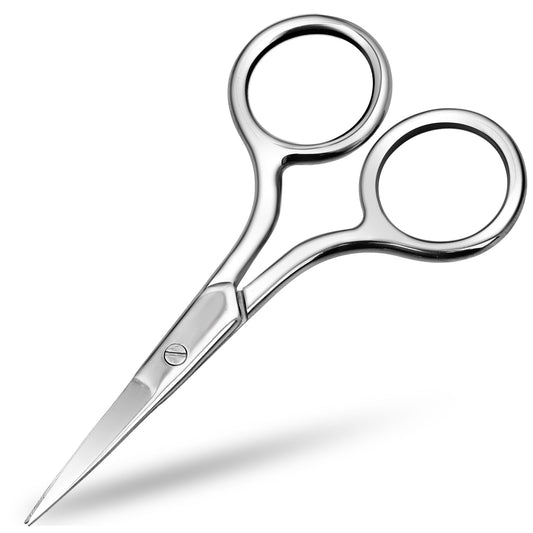 Eyebrow Scissors Multi-Purpose Cuticle Scissors Stainless Steel Mini Scissors for Hair, Eyelashes, Nose Hair, Lace Wig Scissors, Small Straight Tip Snips Makeup & Beauty Scissors for Facial Trimming