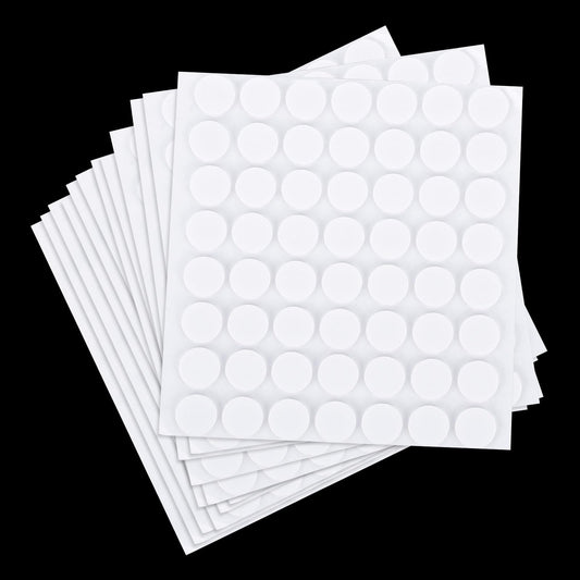 Hariendny 672 Pcs Foam Dots Dual-Adhesive 3D Foam Dots Round Foam Dots 12mm/0.47 Inch Diameter Foam Circles Foam Mounts for Craft DIY Cards Scrapbooking Office Supplies (12 Sheets, 56pcs/Sheet)