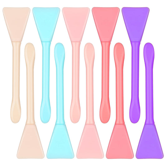 10PCS Silicone Face Mask Brushes Flexible Facial Mud Mask Applicator Brush Mask Beauty Tool for Facial Mud, Clay Mask, DIY, Modeling Mask, Body Lotion