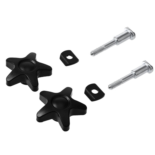 Rollator Walker Accessories, 2 Pack Pentagram Rollator Adjustment Knobs, Drive Walker Parts, Knob for Adjustable Height Arm Drive Rollator Replacement Parts Universal for Rolling Walkers (Black)