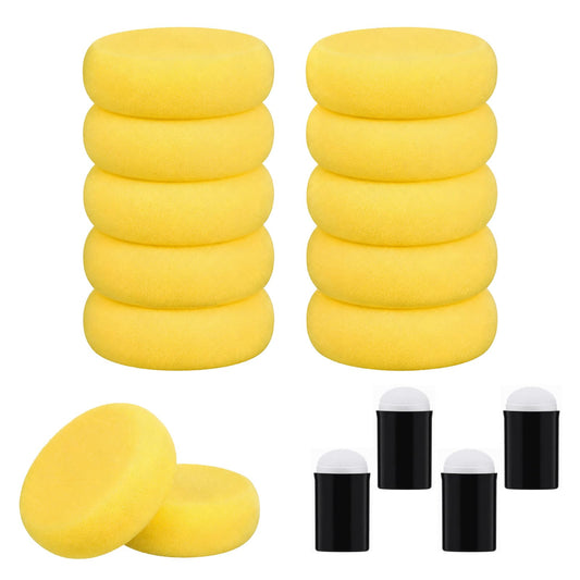 16 Pcs Yellow Round Pottery Sponges, 2.75 Inch