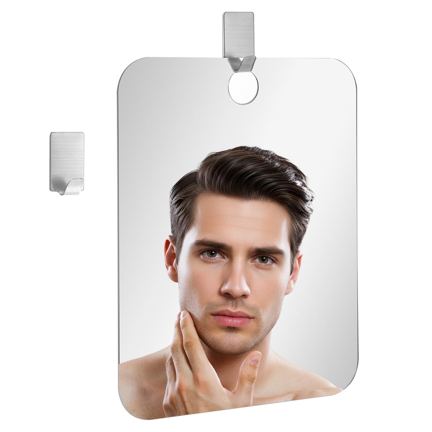 Shatterproof Shower Mirror Fogless for Shaving (Larger 20x25cm) No Fog Free