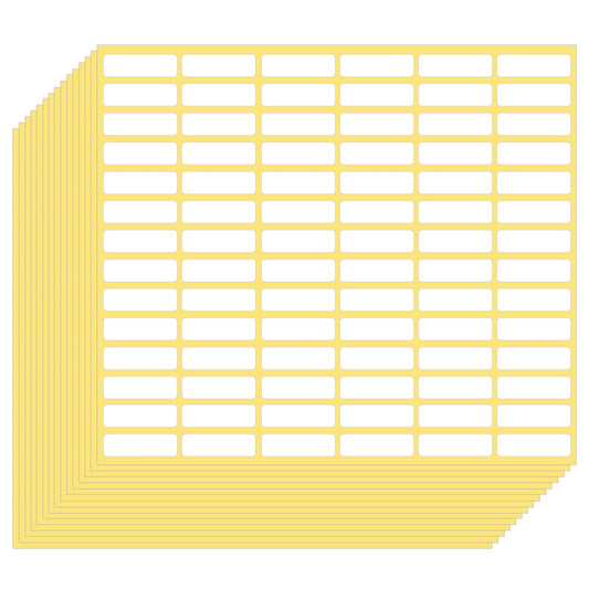 1260Pcs Matte White Labels Stickers, Name Tag Stickers, Address Labels, Price Stickers, Small Blank Labels, Removable Spice Labels, Labels for School Office Post Shopping Mall(10 X 31 mm)