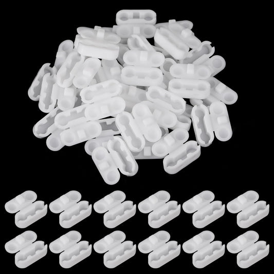 30Pcs Roller Blind Ball Chain Cord Connector Clips, Replacement Vertical Roller Shade Beaded Chain, Plastic White for Household Blinds Parts