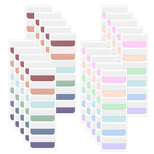 120 Pcs Colored Book Sticky Index Tabs Dividers Repositionable Book Page Markers Tabs Annotation Tab Stickers Label Sticky Tabs for Notebooks Binders File Classification 1.8×1 Inch