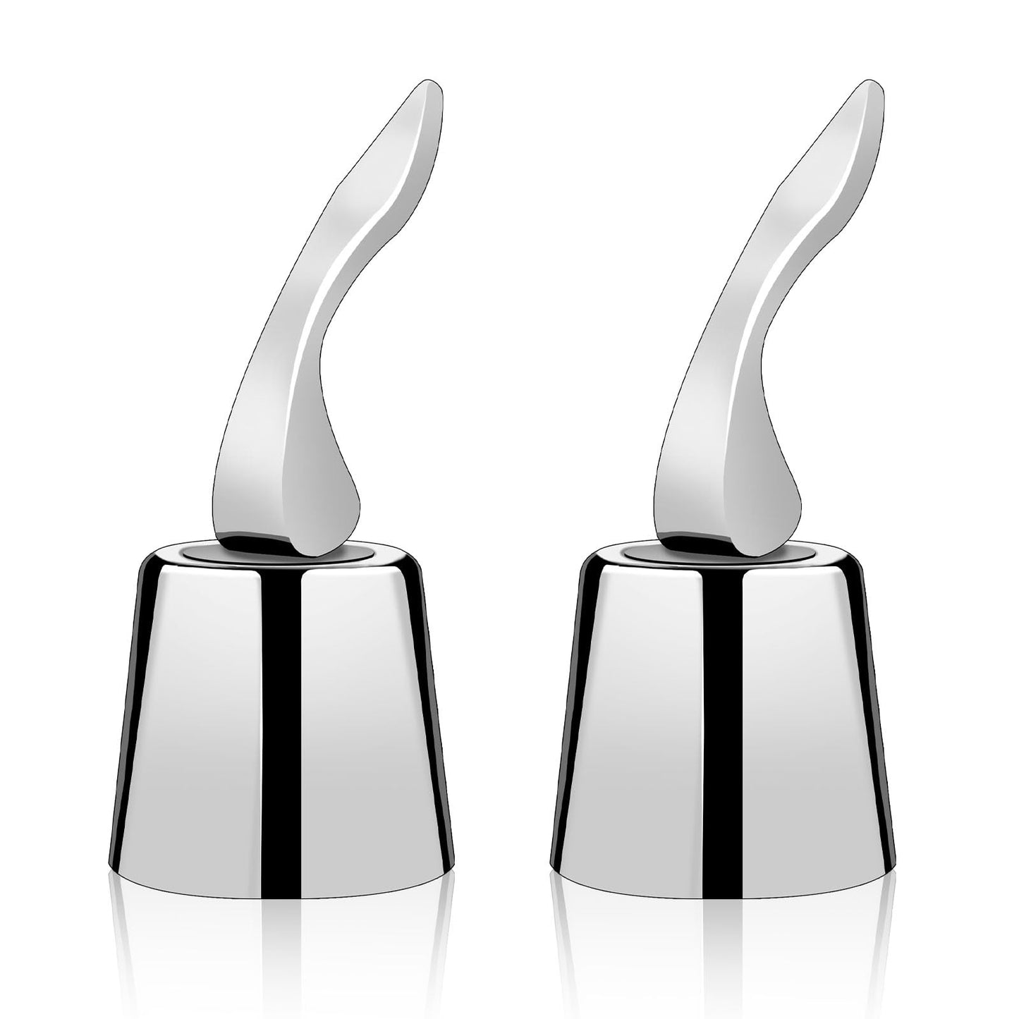 2pcs Wine Bottle Stoppers, Stainless Steel Wine Bottle Stoppers with Silicone, Wine Bottle Stoppers, Reusable Champagne Keeper, Resealable, Spill-Proof, for Champagne, Wine, White Wine
