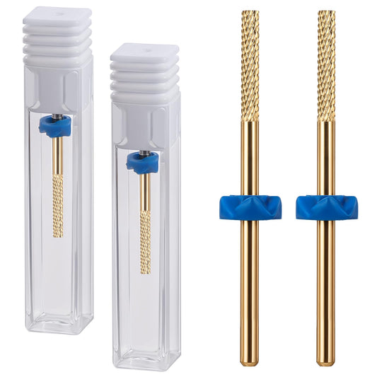 2 Pieces Nail Drill Carbide Drill Professional Nail Polisher Drill Remover Cuticle Remover Nail Drill Bit Nail Bed File Dead Nails Drill for Electric Nail File Cuticle Defection