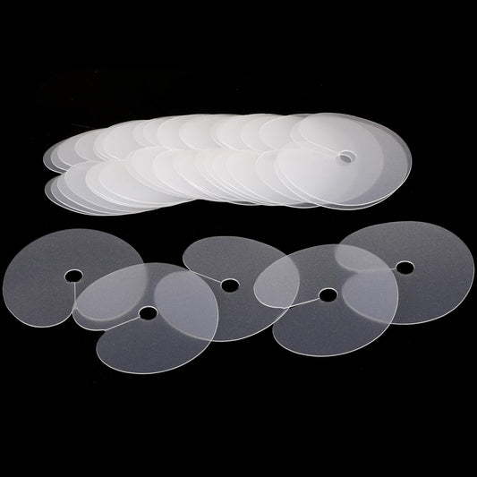 25Pcs Hair Extension Hair Extensions Circular Single Hole, Round Spacer Template, Clear PVC Fusion Glue Protector Round Spacers Templates for Hair Extensions Bond