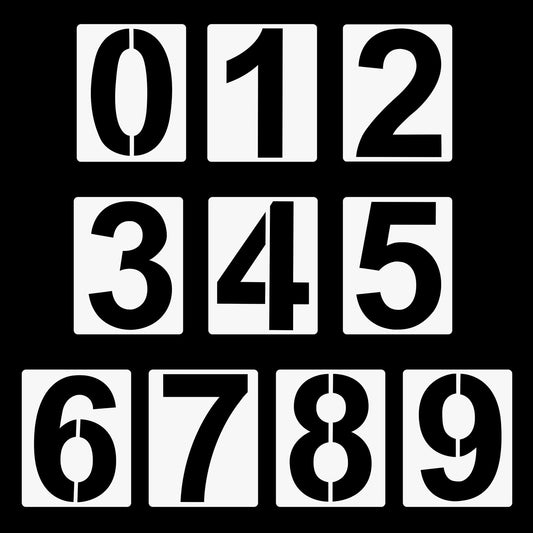 4 Inch Number Stencils Set 0-9 Reusable Plastic Number Stencils Number Painting Templates Stencils Digital Templates for Cake Stencil Address Number Painting Stencils Templates (4 Inch)