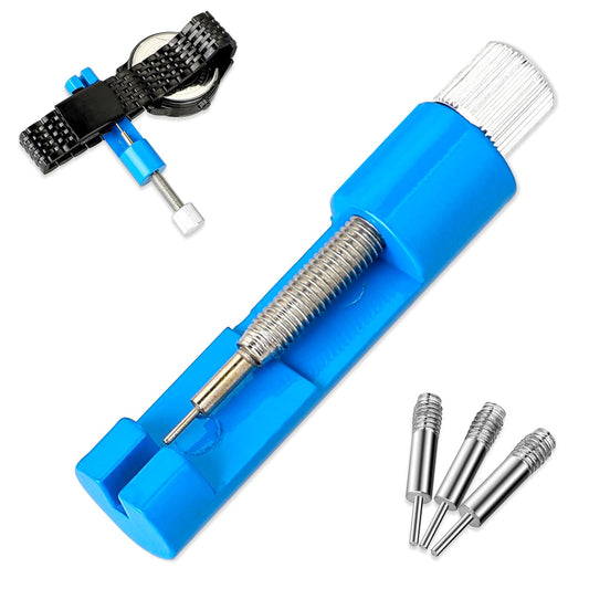 Watch Link Removal Kit, Watch Band Remover Tool Watch Spring Bar Tool Chain Link Pin Remover with 3PCS Replacement Pins for Adjust Watch Bracelet Sizing Watch Strap Adjustment and Watch Repair