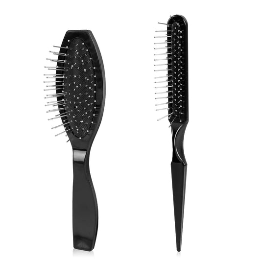 Wig Brush for Humen Hair, 2 Pack Wig Hair Brush Stainless Steel Wig Wire Brush Portable Metal Bristal Hair Brush Professional Synthetic Hair Brush Wig Hair Combs Hair Extension Brush for Women