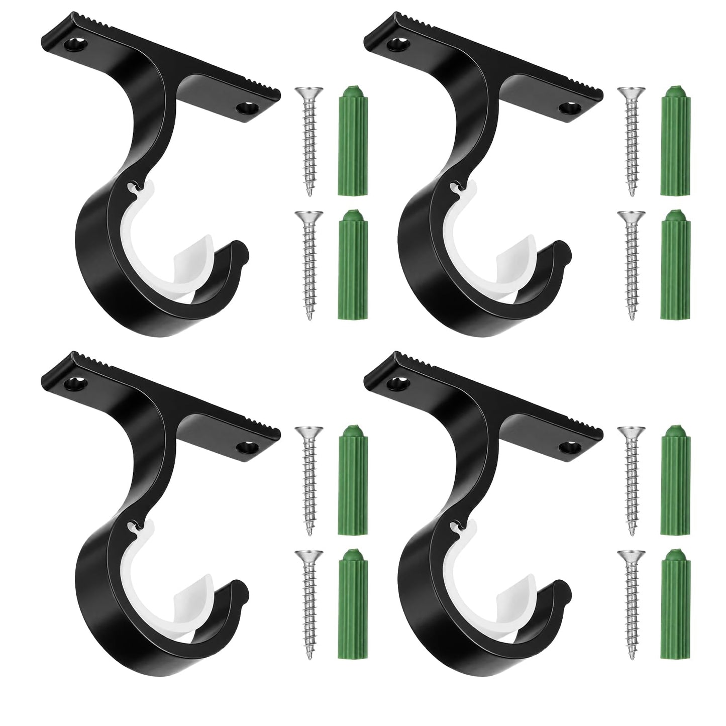 Set of 4 Curtain Rod Holder Curtain Rod Holder for Curtains