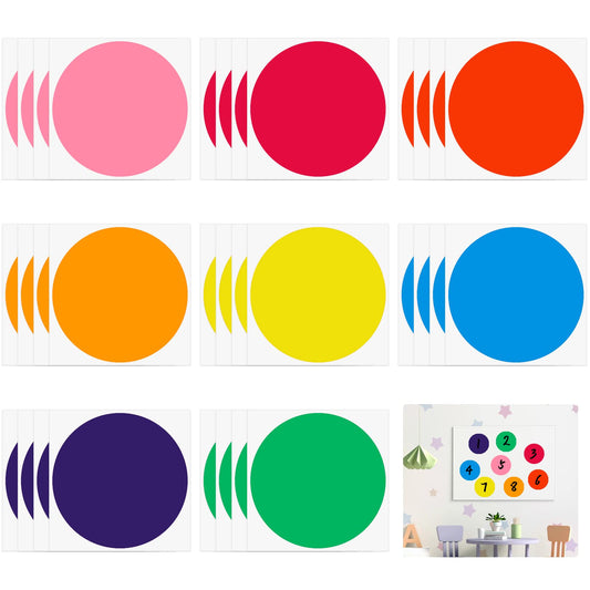 32 Pcs Floor Dots Marker Carpet Spots for Classrooms Carpet Dots for Spots Reusable Carpet Spots Markers Floor Markers for Classroom Decoration, Teacher Supplies, Kids Social Distancing, 6 inches
