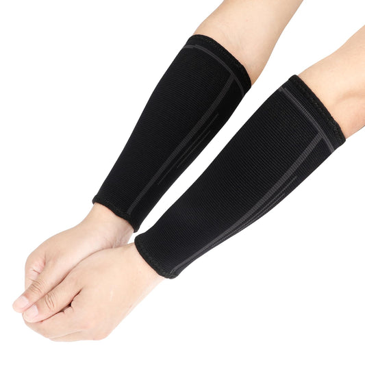 KALIONE 2 Pairs Volleyball Arm Sleeves, Volleyball Arm Elbow Pads, Black Arm Sleeves, Forearm Arm Guards, Volleyball Compression Sleeves for Women Men Teen Girls, Medium Size