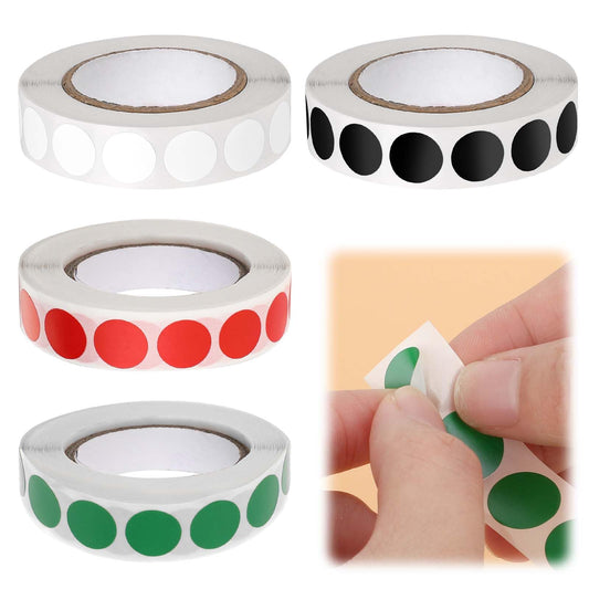 4000 Pcs 13mm Colored Dot Stickers Waterproof Round Stickers Color Coding Label Colorful Coding Label Sticker for Office Shop Home Classroom Marking(4 Rolls, 1/2 Inches)